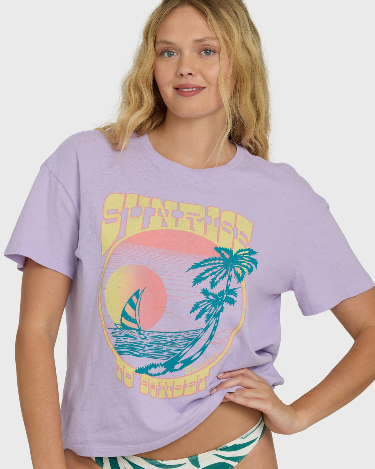 Billabong Sunrise To Sunset Short Sleeve T-Shirt - Peaceful Lilac