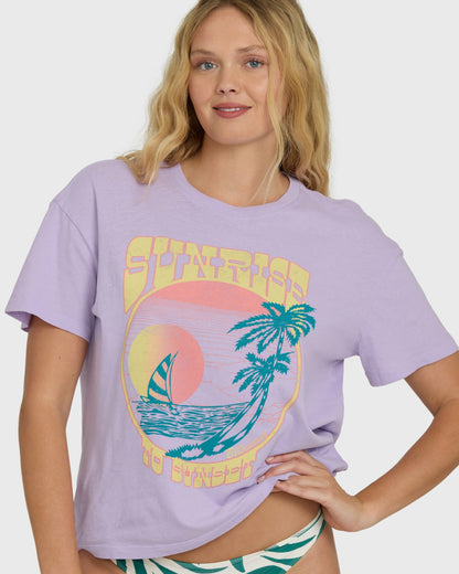 Billabong Sunrise To Sunset Short Sleeve T-Shirt - Peaceful Lilac