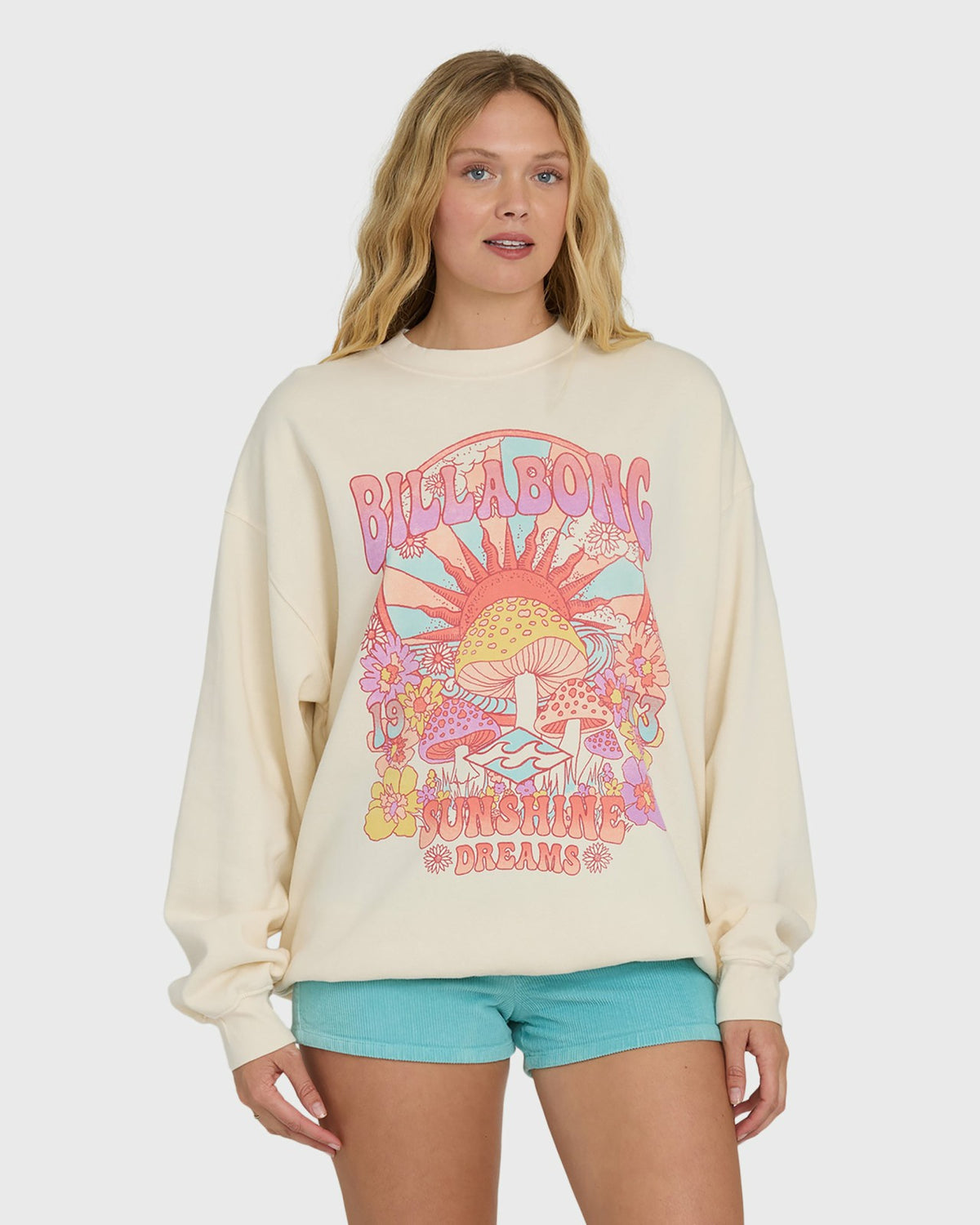 Billabong Ride In Crewneck Sweatshirt - Whitecap