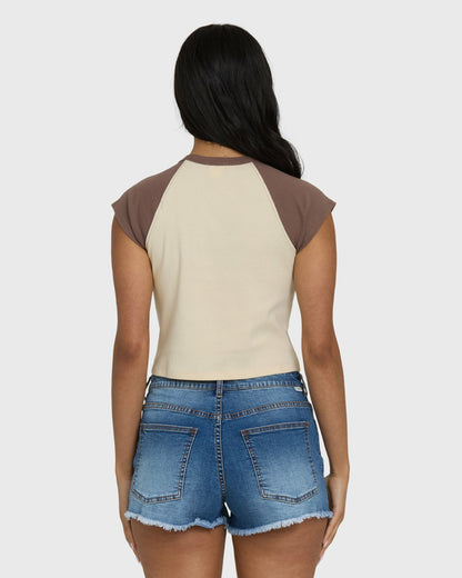 Billabong Paradise Raglan Short Sleeve T-Shirt - Kona