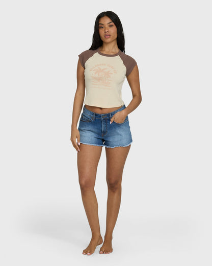 Billabong Paradise Raglan Short Sleeve T-Shirt - Kona