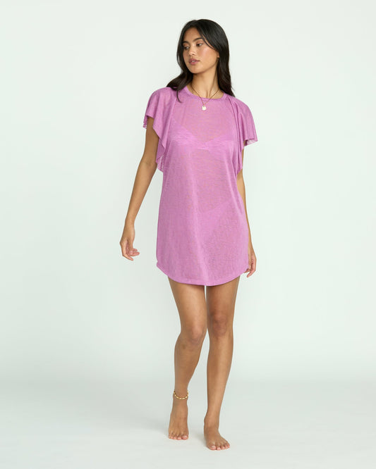 Billabong Out For Waves Coverup Dress - Bright Rose