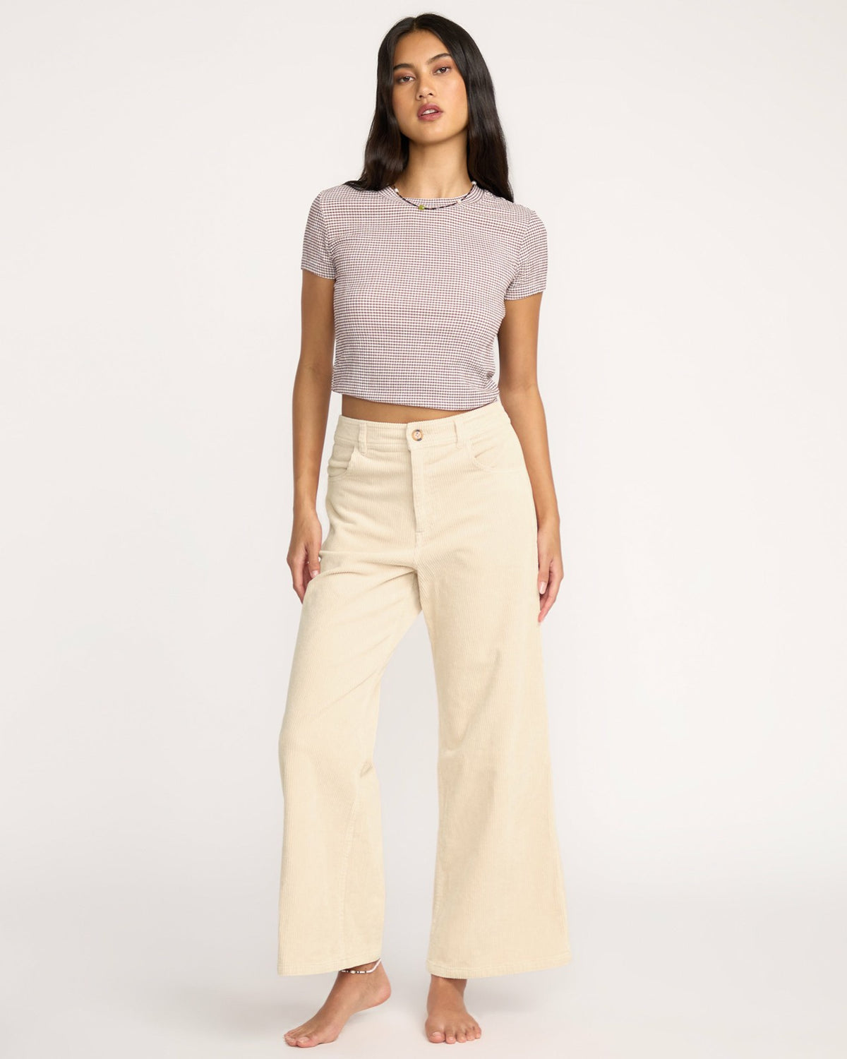 Billabong Free Fall High-Waist Cord Pants - Whitecap