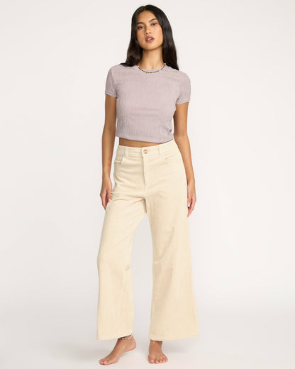 Billabong Free Fall High-Waist Cord Pants - Whitecap