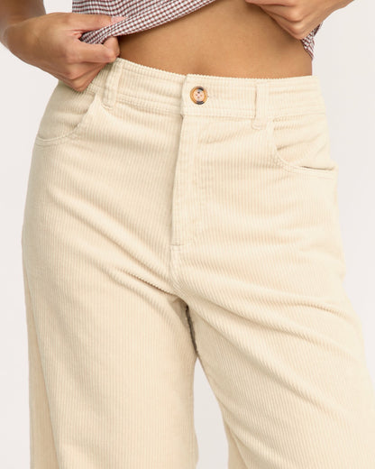 Billabong Free Fall High-Waist Cord Pants - Whitecap