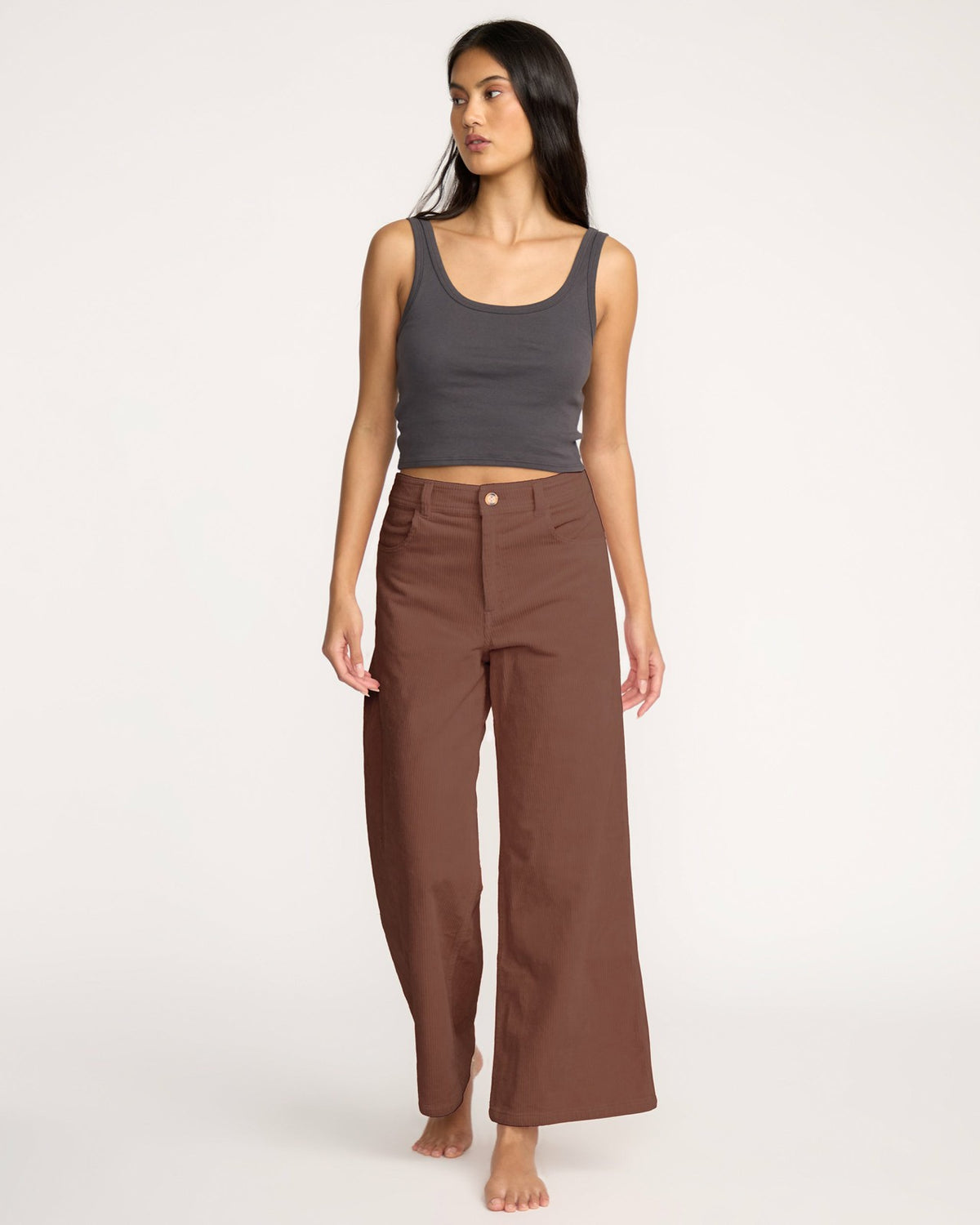 Billabong Free Fall High-Waist Cord Pants - Espresso